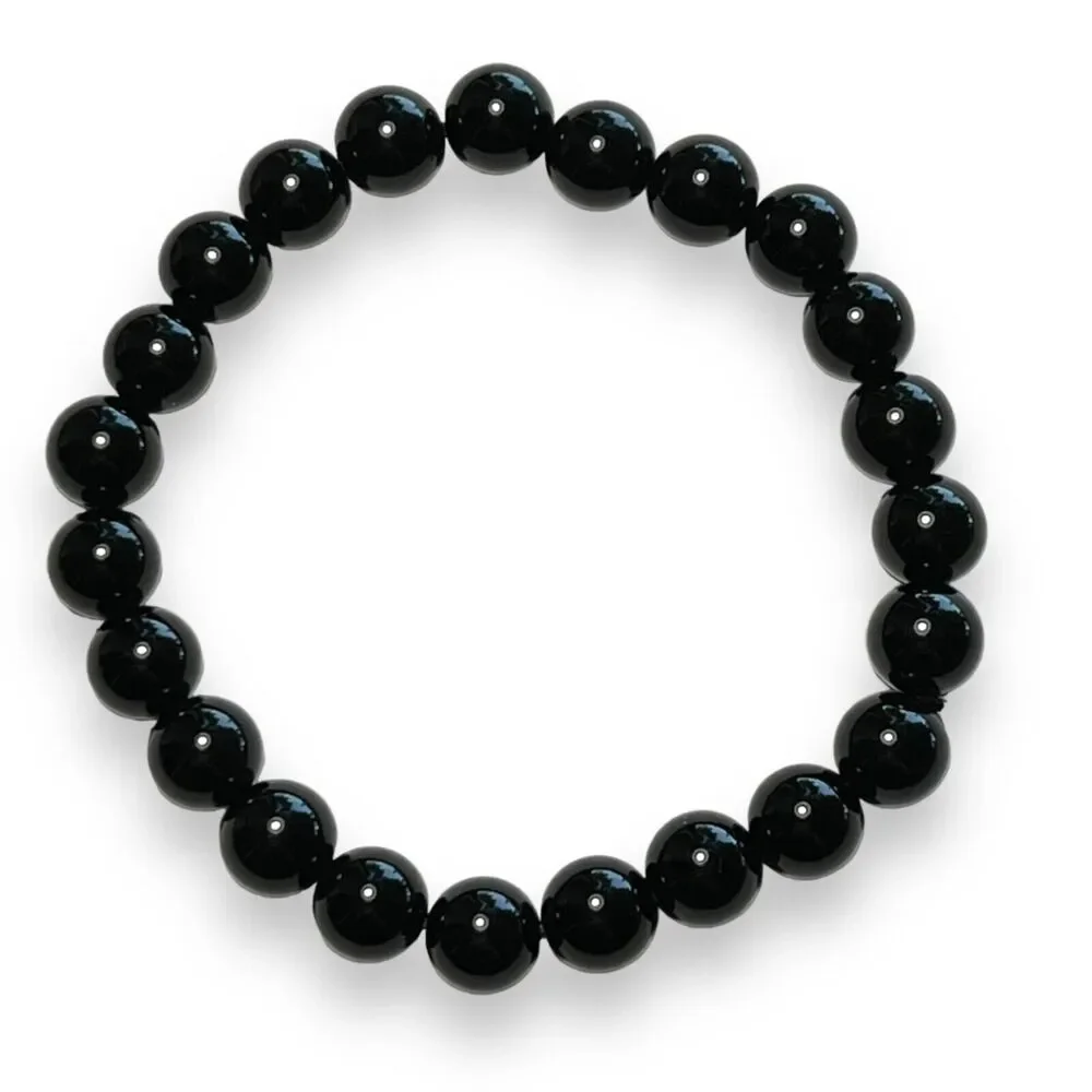 Womens Fashion Bracelet Beaded Stretch Black